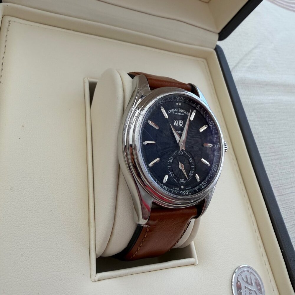 Armand Nicolet Mens Automatic Watch 9140A2-BU-P140BU2 Swiss Made - Picture 10 of 11